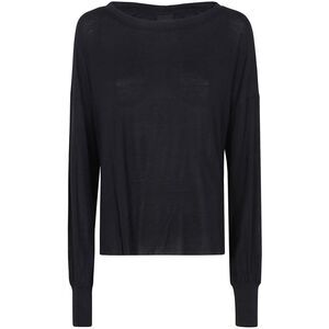 THOM KROM Long Sleeve Sheer Knit Top Women BLACK Sweaters & Knitwear